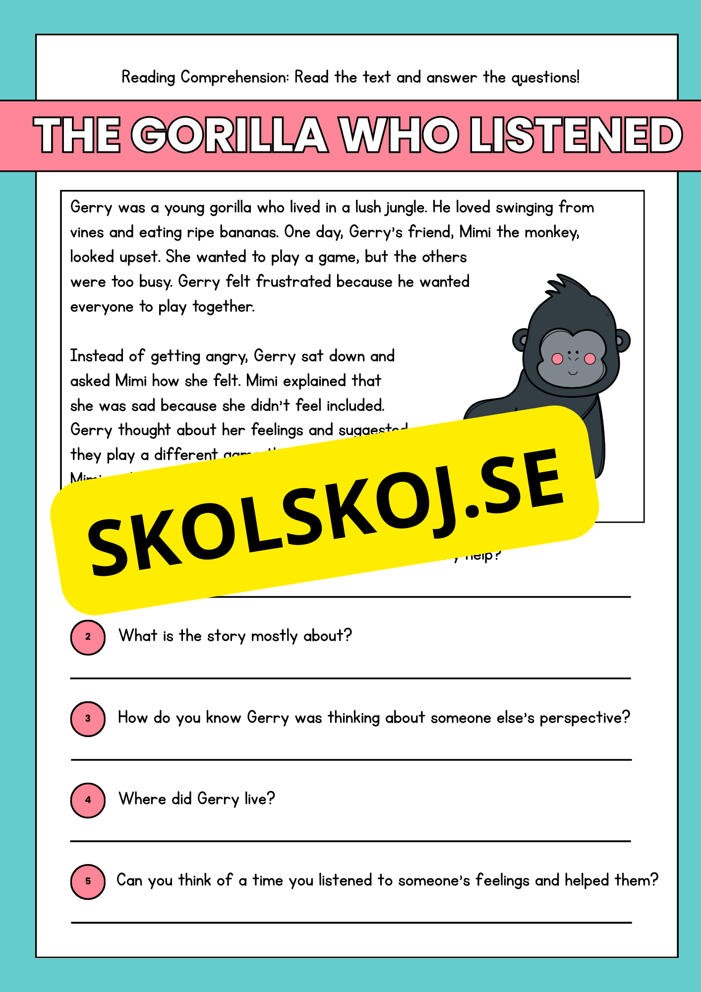 Reading Comprehension - Engelska - 13 texter