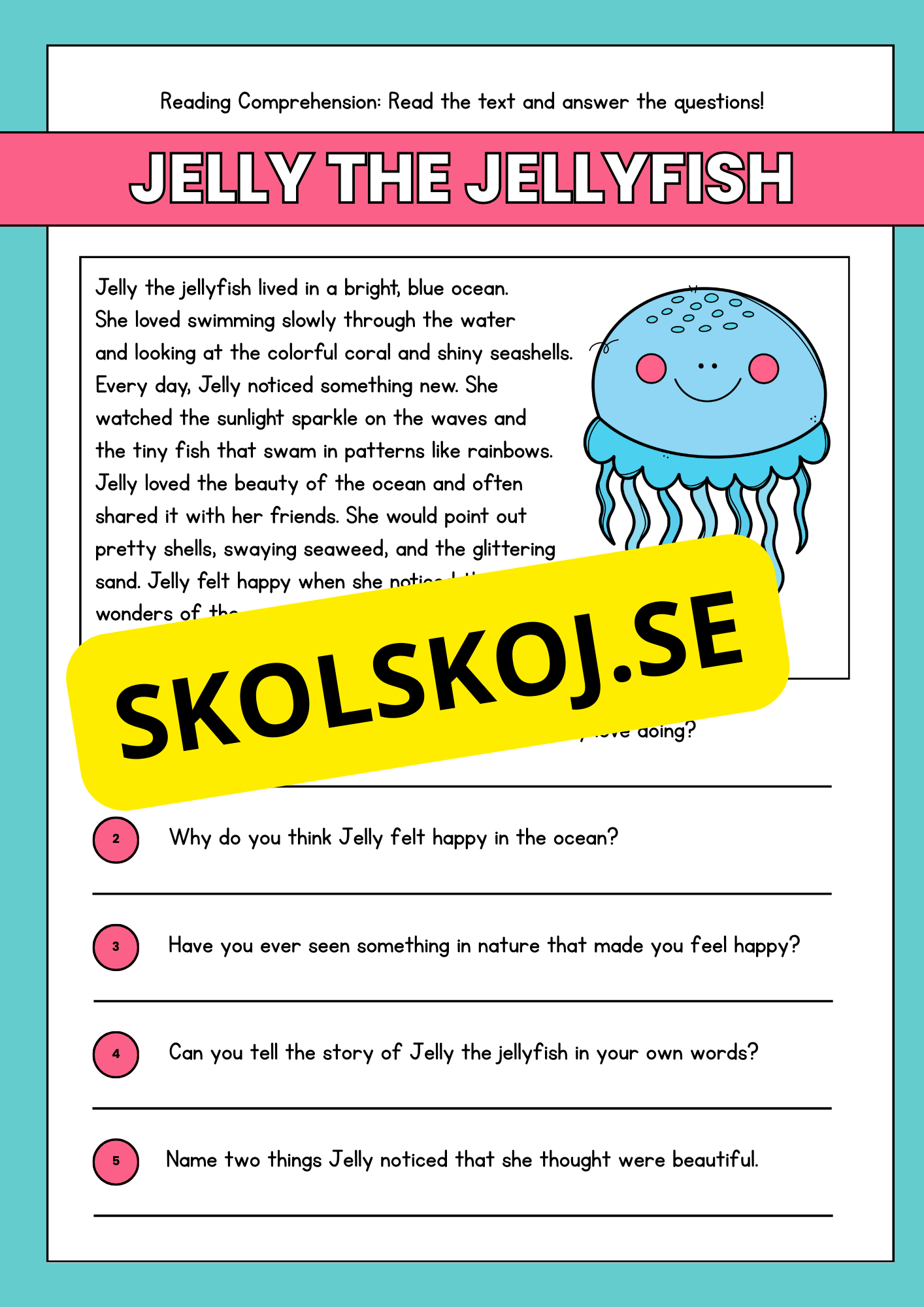 Reading Comprehension - Engelska - 13 texter