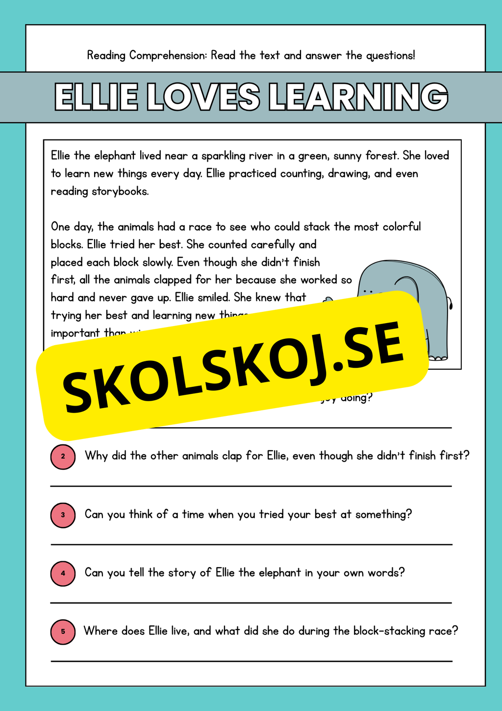 Reading Comprehension - Engelska - 13 texter