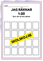 Jag räknar 1 - 20 - Häfte
