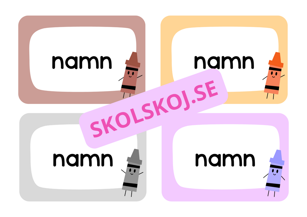 Powerpoint - A4 - Namnskyltar