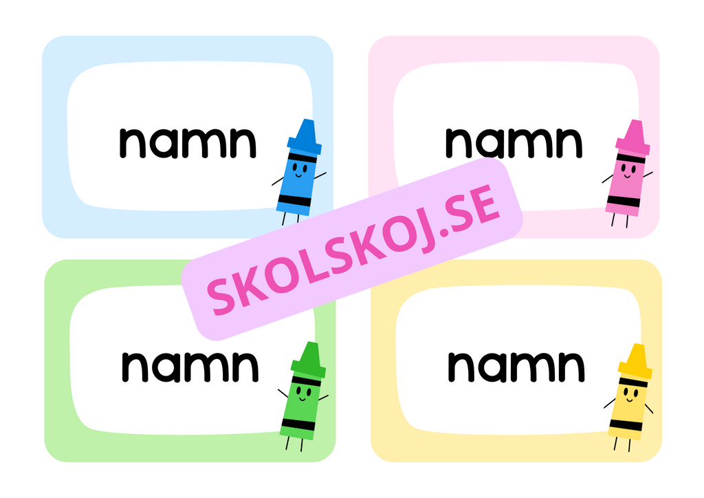 Powerpoint - A4 - Namnskyltar