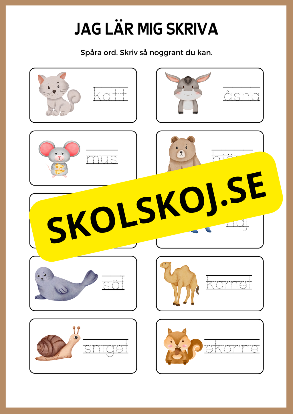 Jag lär mig skriva - Häfte