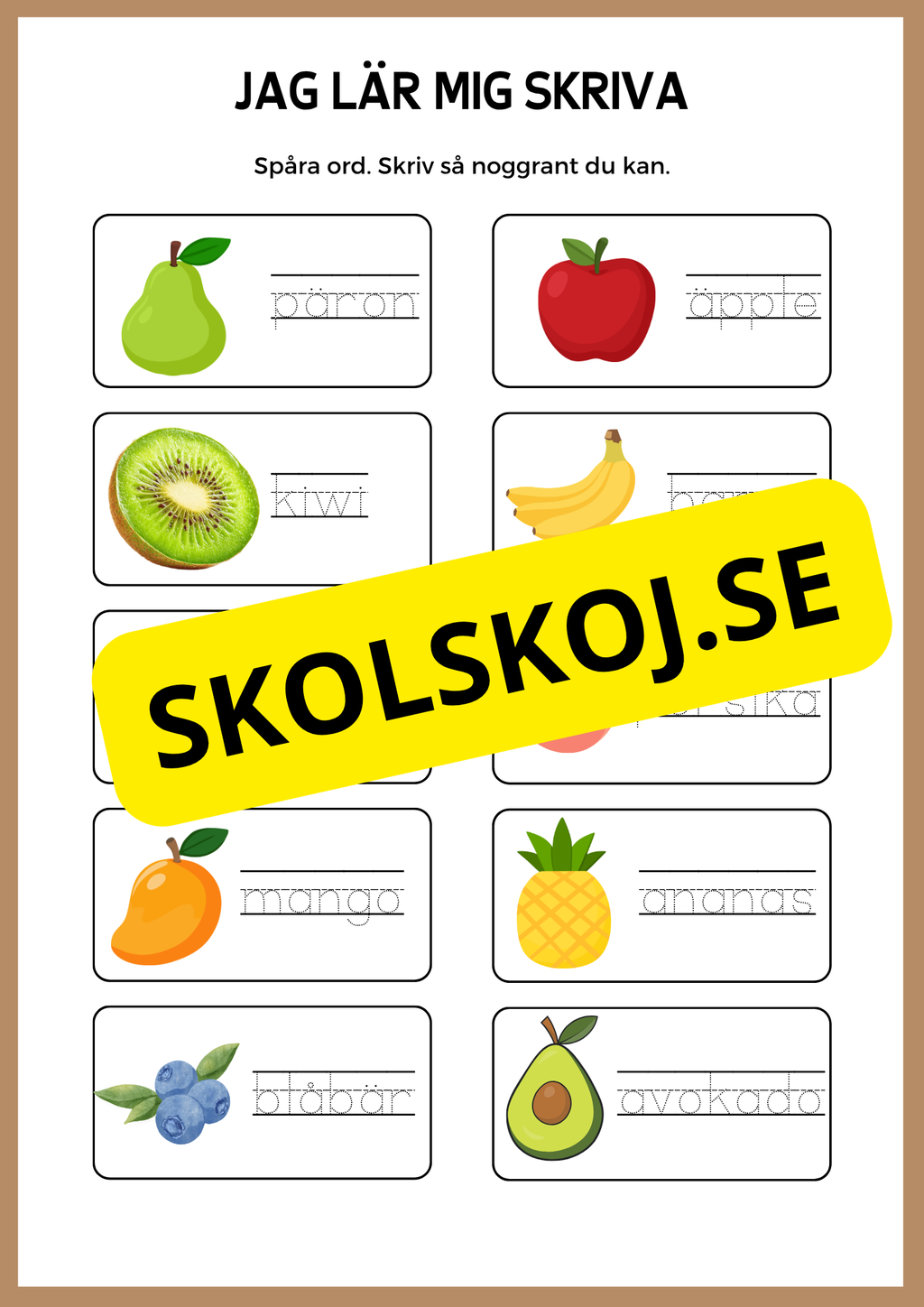 Jag lär mig skriva - Häfte
