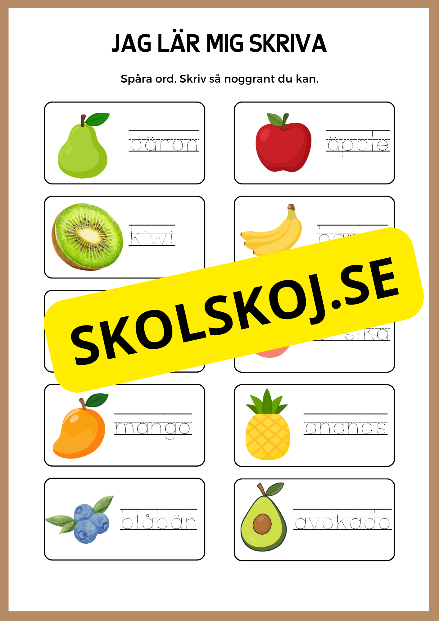 Jag lär mig skriva - Häfte