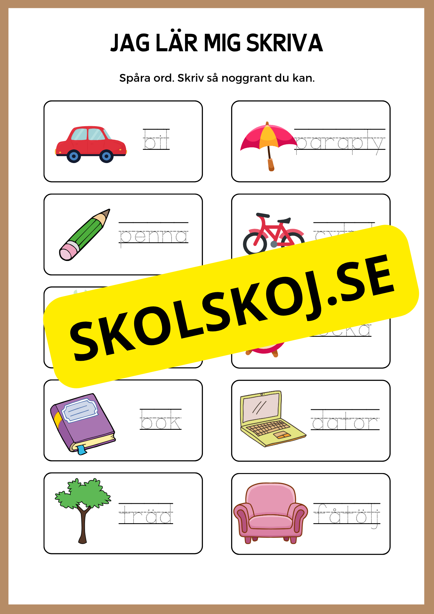 Jag lär mig skriva - Häfte