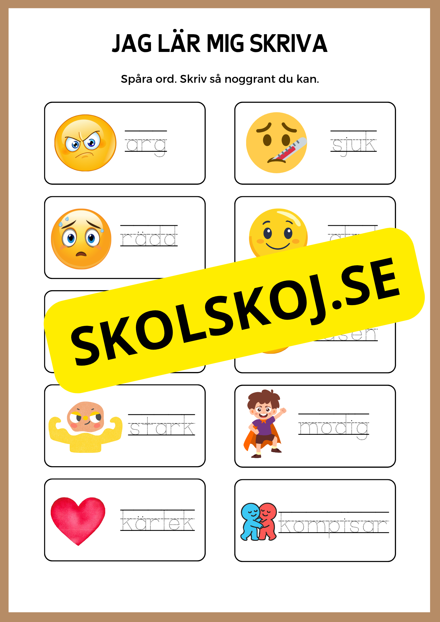 Jag lär mig skriva - Häfte