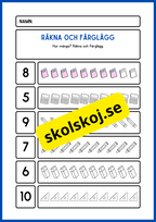 Räkna och färglägg - Häfte