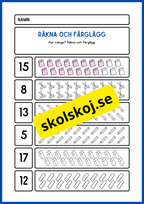 Räkna och färglägg - Häfte