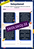 Extra övningar om Solsystemet