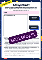 Extra övningar om Solsystemet