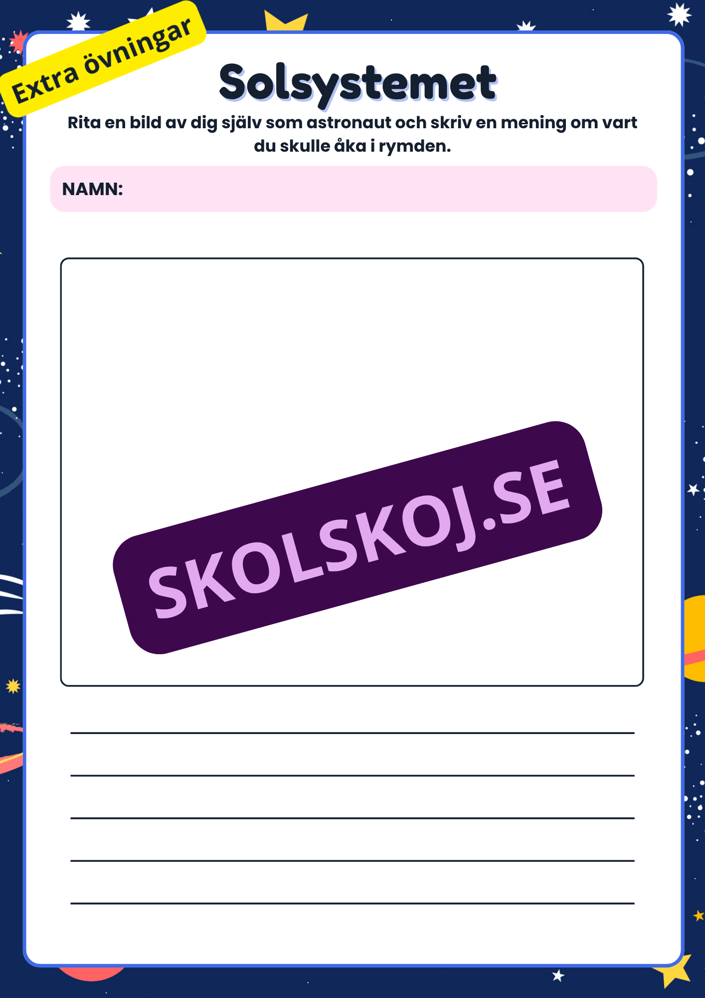 Extra övningar om Solsystemet