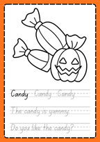 Skrivträning - Halloween - Engelska