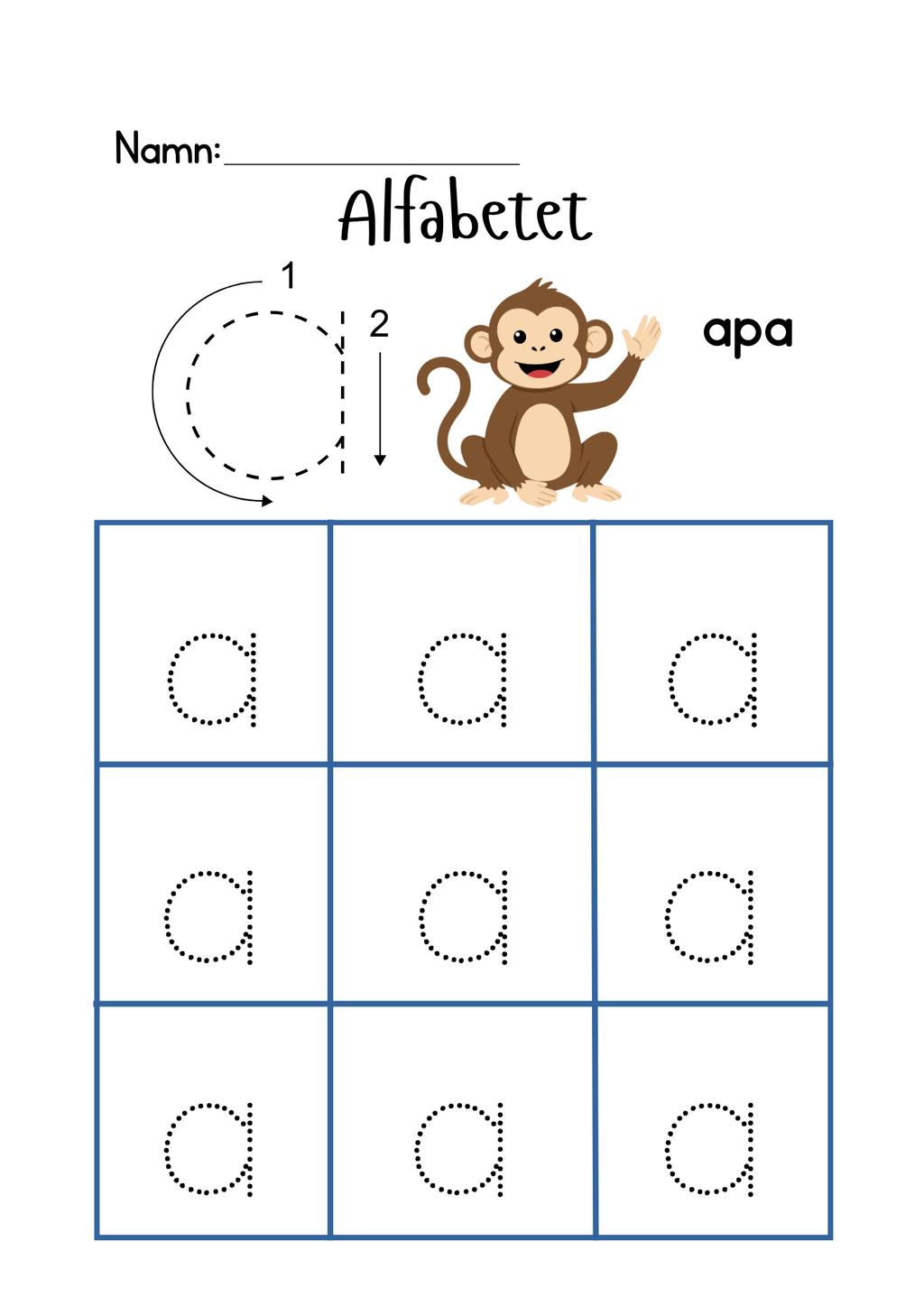 Alfabetet - Häfte - Hela alfabetet