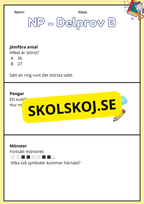Nationella Prov – Delprov B - Årskurs 3