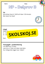 Nationella Prov – Delprov B - Årskurs 3