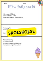 Nationella Prov – Delprov B - Årskurs 3
