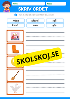 Skriv ordet - Häfte