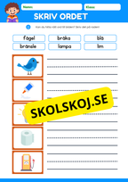 Skriv ordet - Häfte