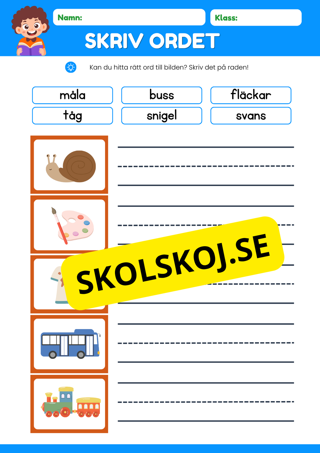 Skriv ordet - Häfte