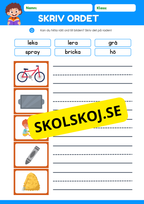 Skriv ordet - Häfte