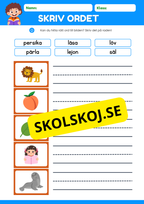 Skriv ordet - Häfte