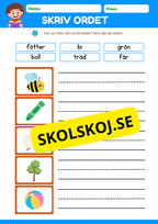 Skriv ordet - Häfte
