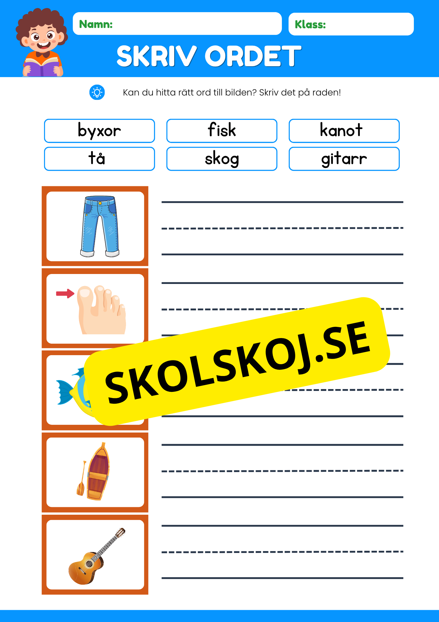 Skriv ordet - Häfte