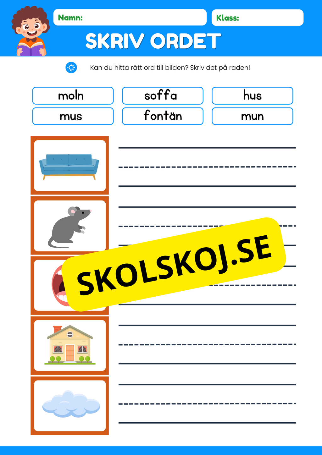 Skriv ordet - Häfte