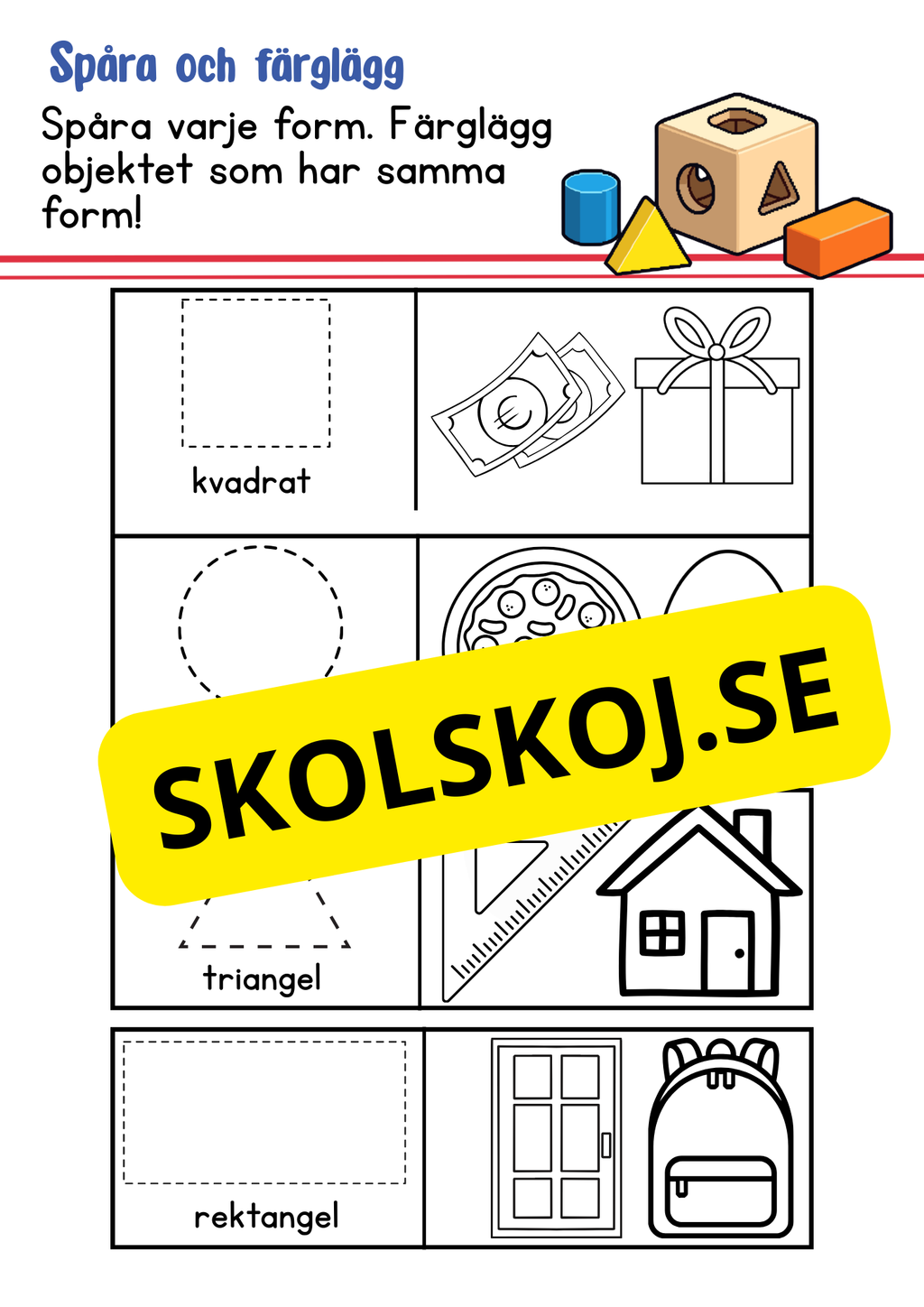 Enkla geometriska former - Fk - Åk 2