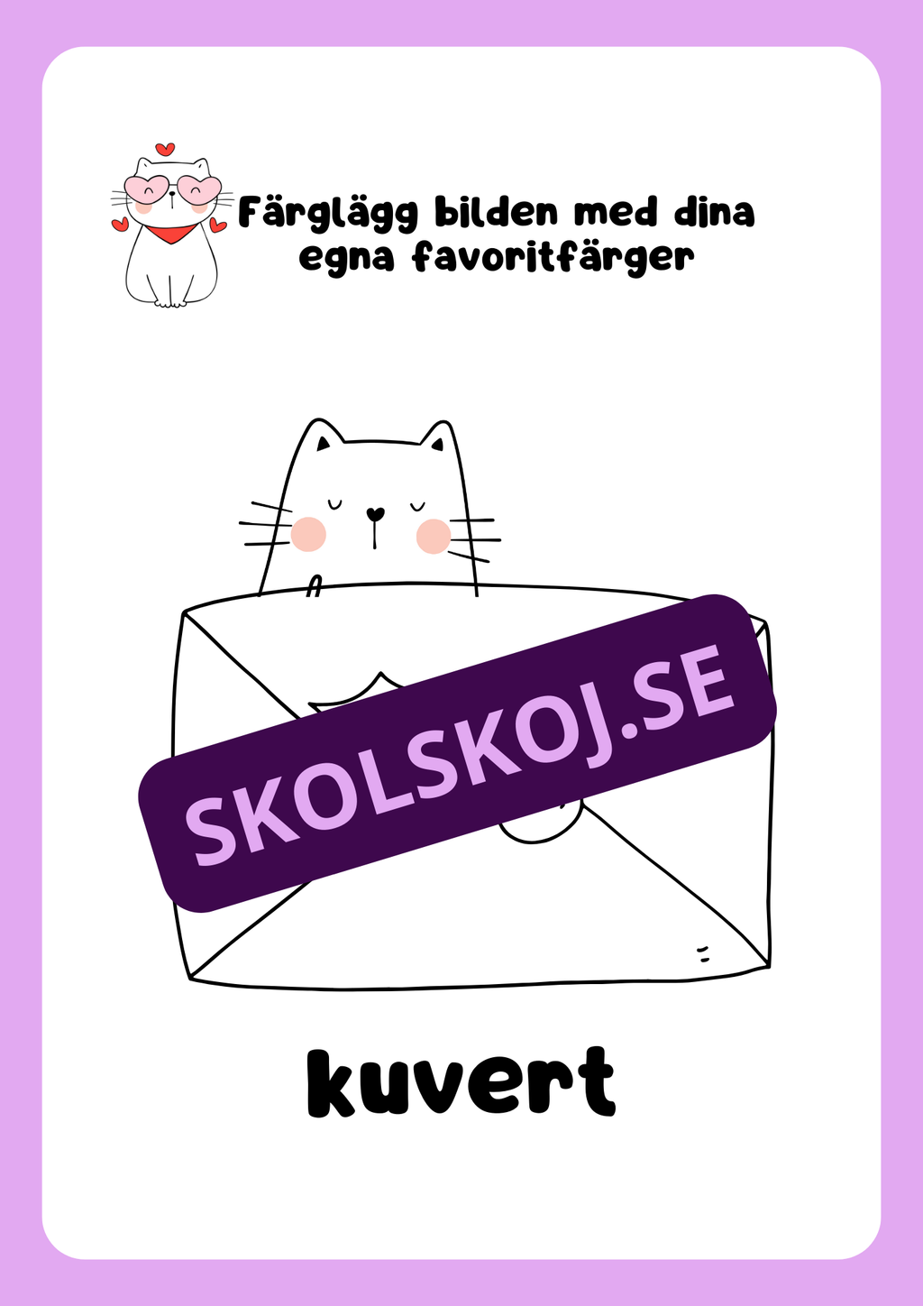 Alla hjärtans dag - Målarbok