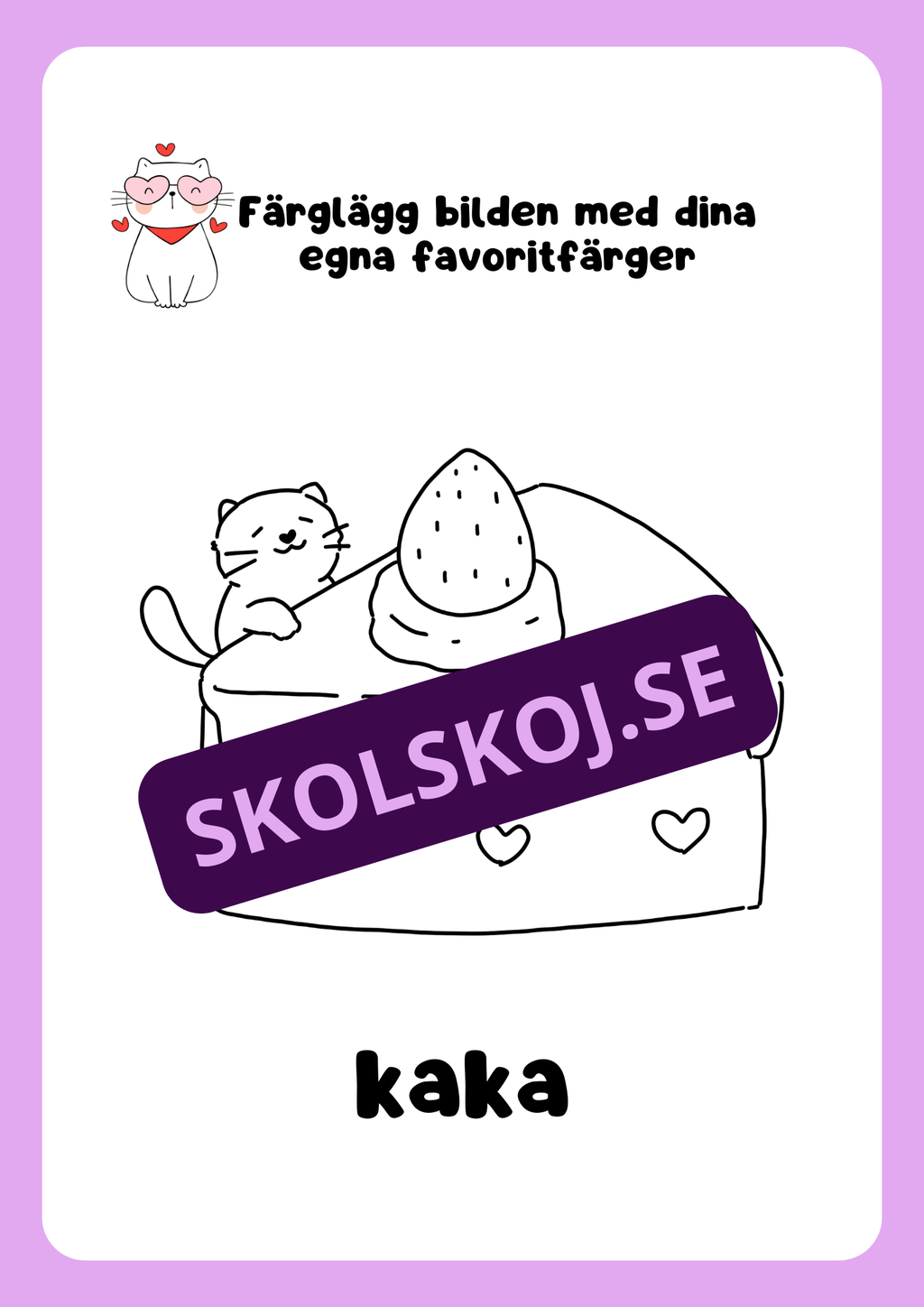 Alla hjärtans dag - Målarbok