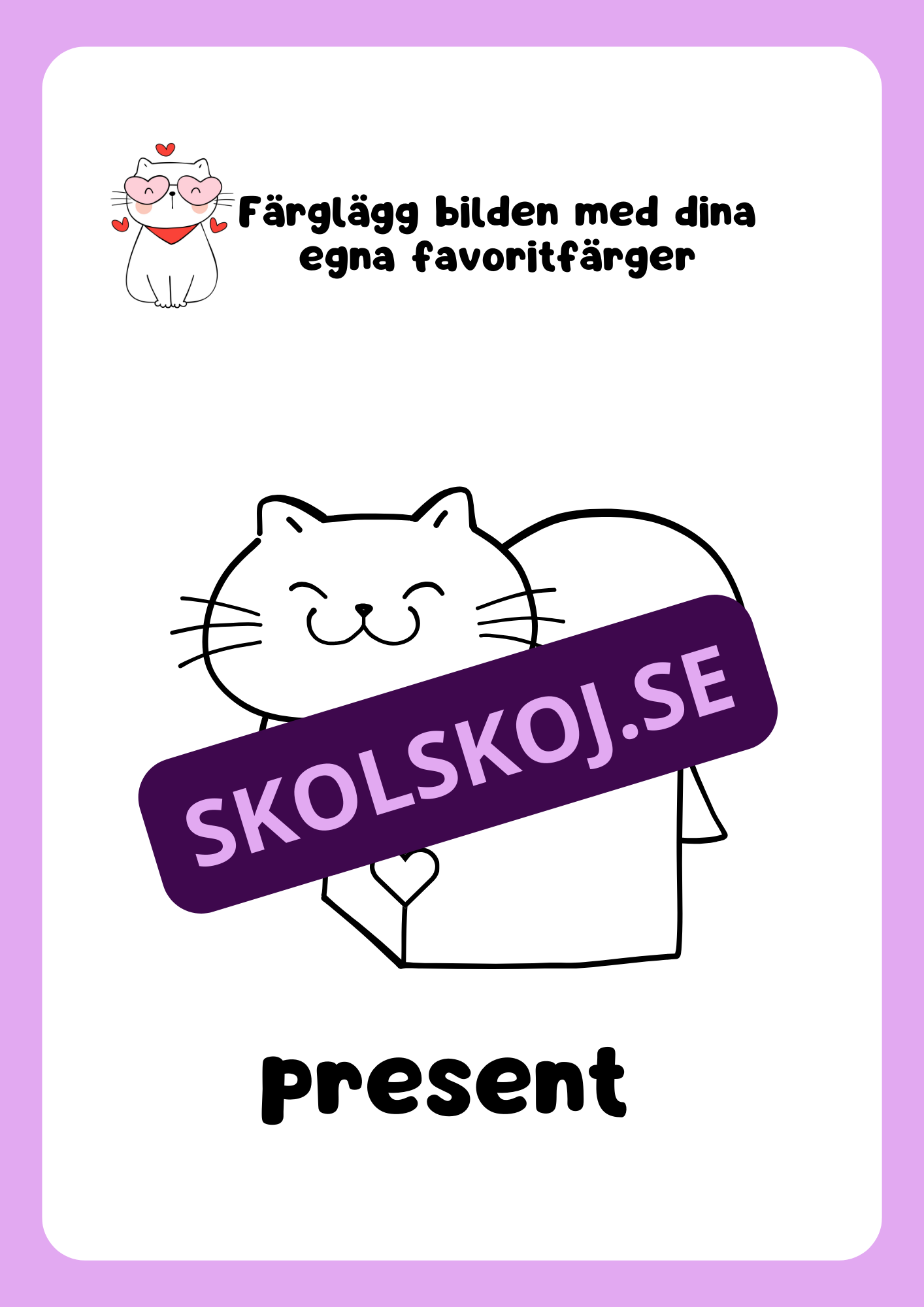 Alla hjärtans dag - Målarbok