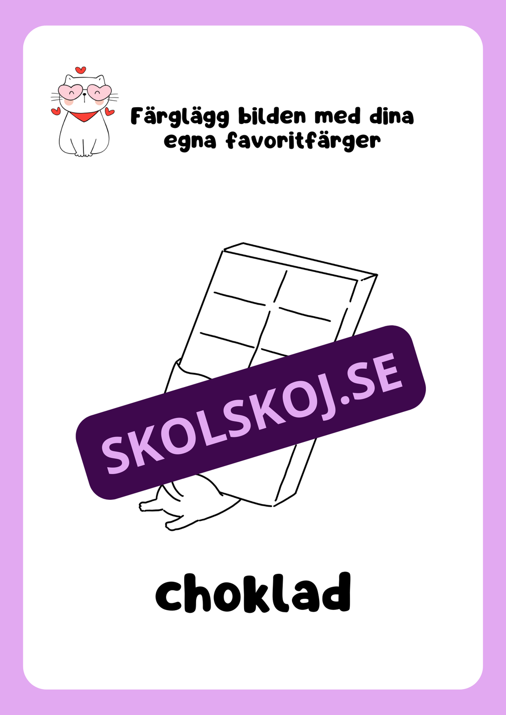 Alla hjärtans dag - Målarbok
