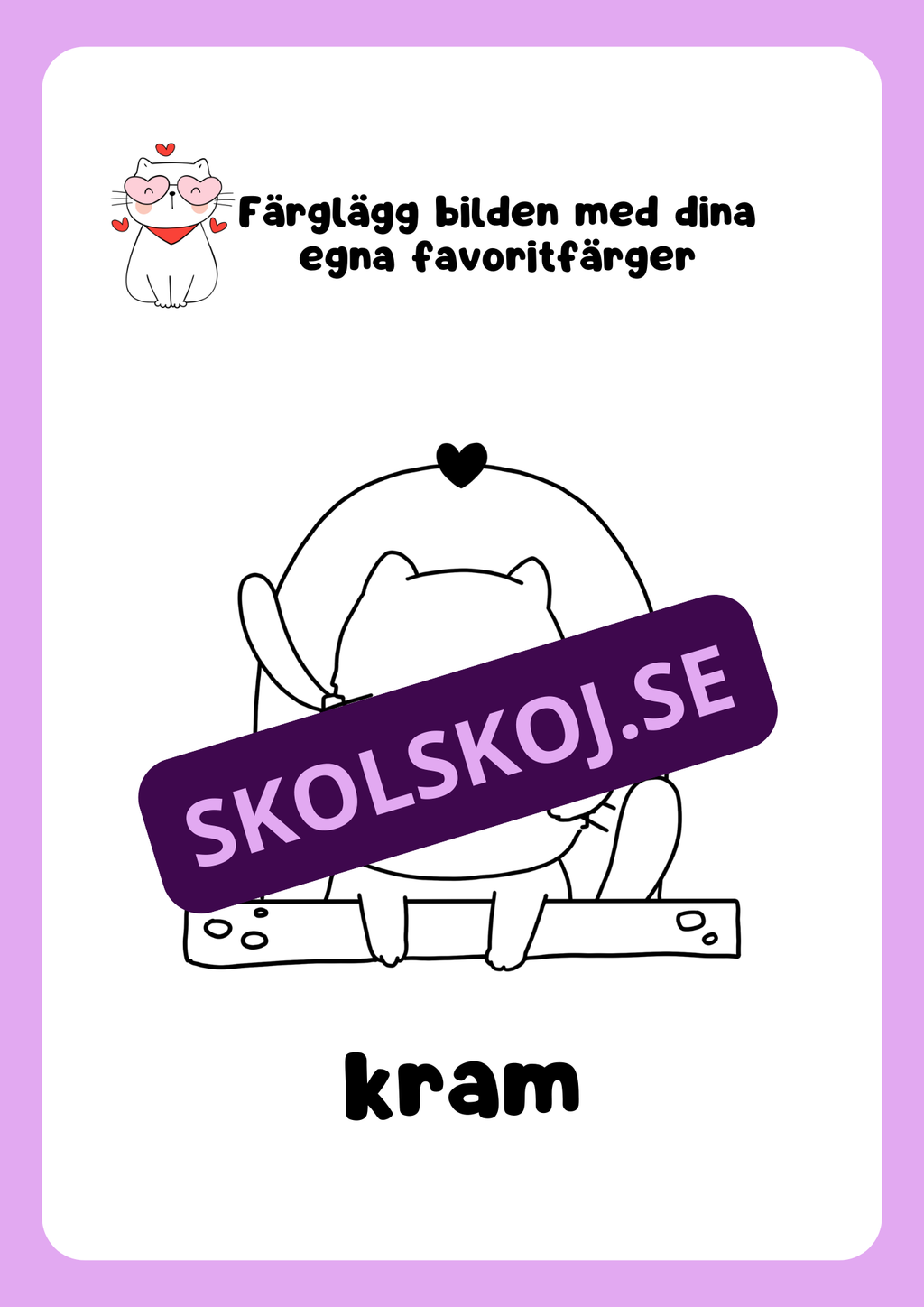 Alla hjärtans dag - Målarbok