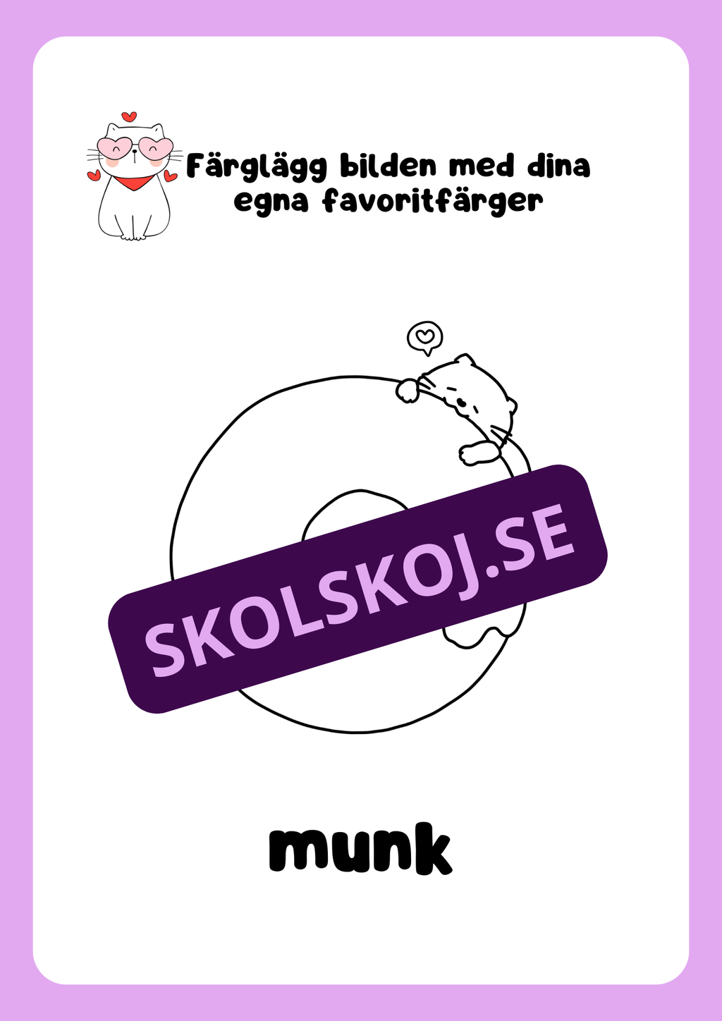 Alla hjärtans dag - Målarbok