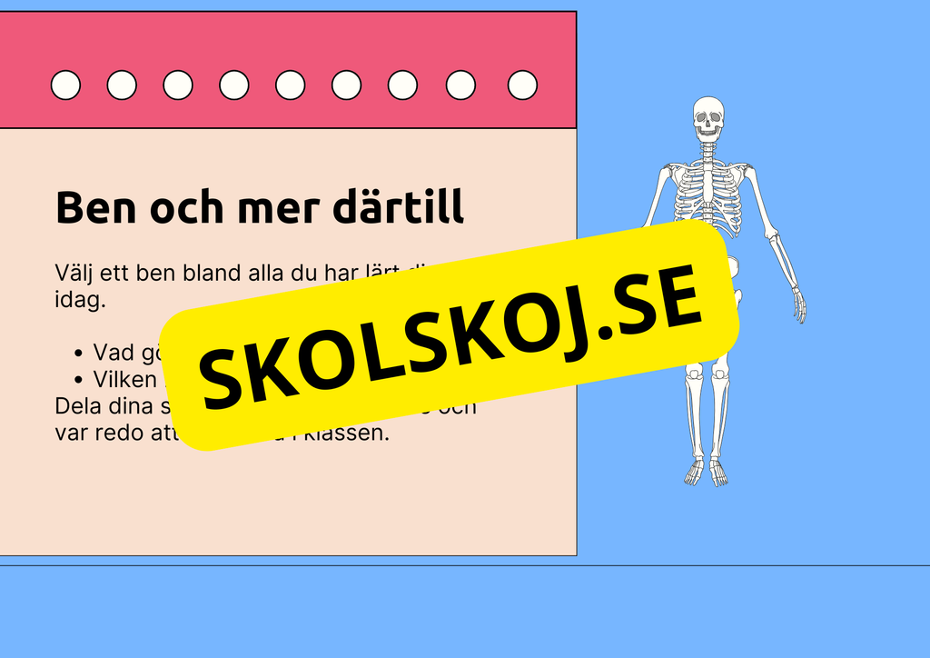 Skelettet - Att förstå hur kroppen är uppbyggd - Årskurs 7 - 9