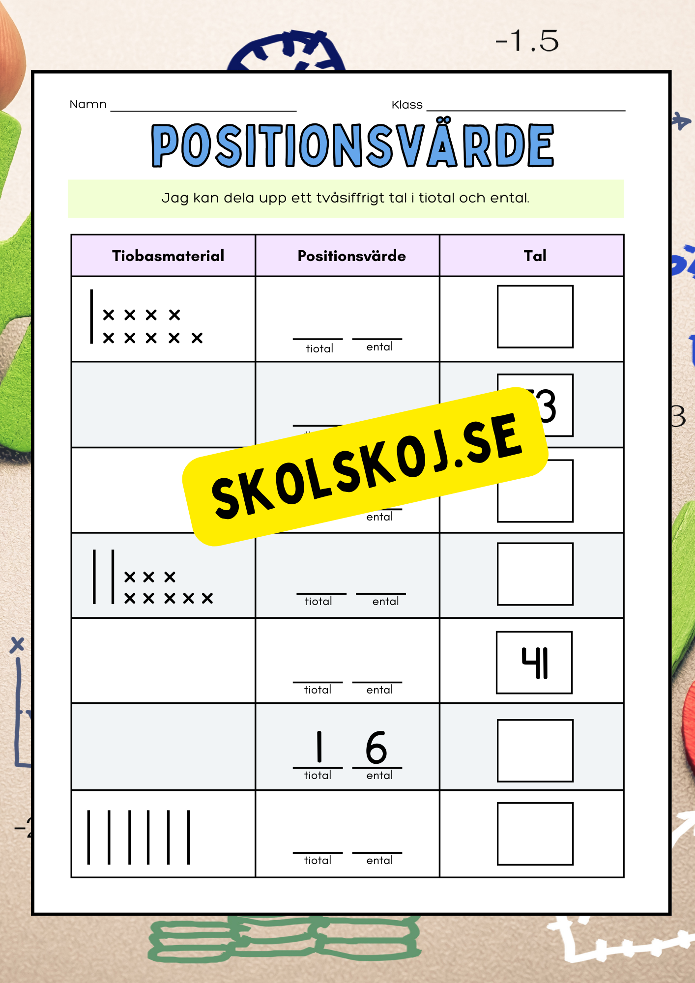 Positionsvärde - Häfte