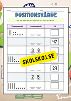 Positionsvärde - Häfte