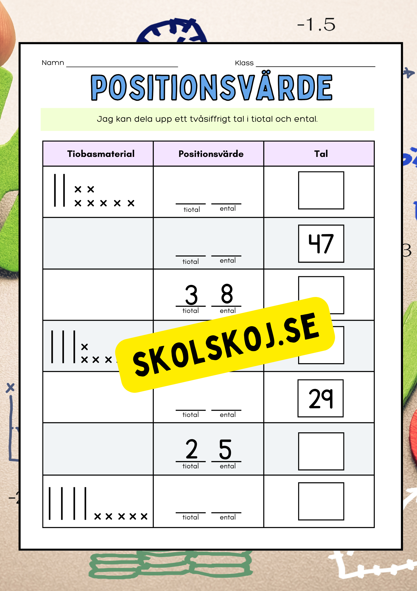 Positionsvärde - Häfte