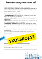 Energikällor - Årskurs 4 - 6