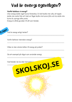 Energikällor - Årskurs 4 - 6