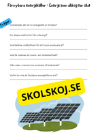 Energikällor - Årskurs 4 - 6