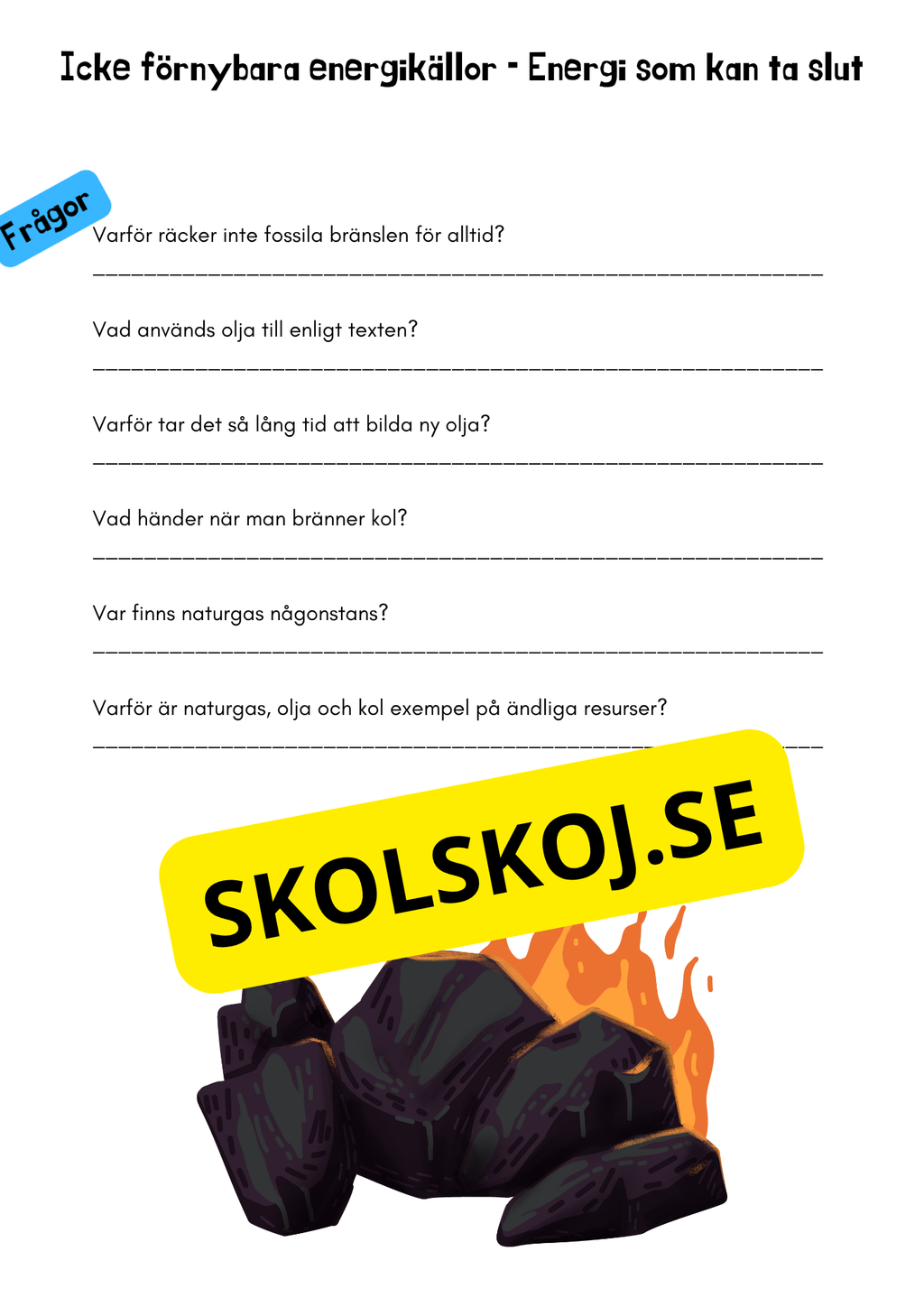 Energikällor - Årskurs 4 - 6