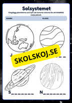 Stort paket - Vårt solsystem - 84 sidor