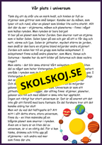 Stort paket - Vårt solsystem - 84 sidor