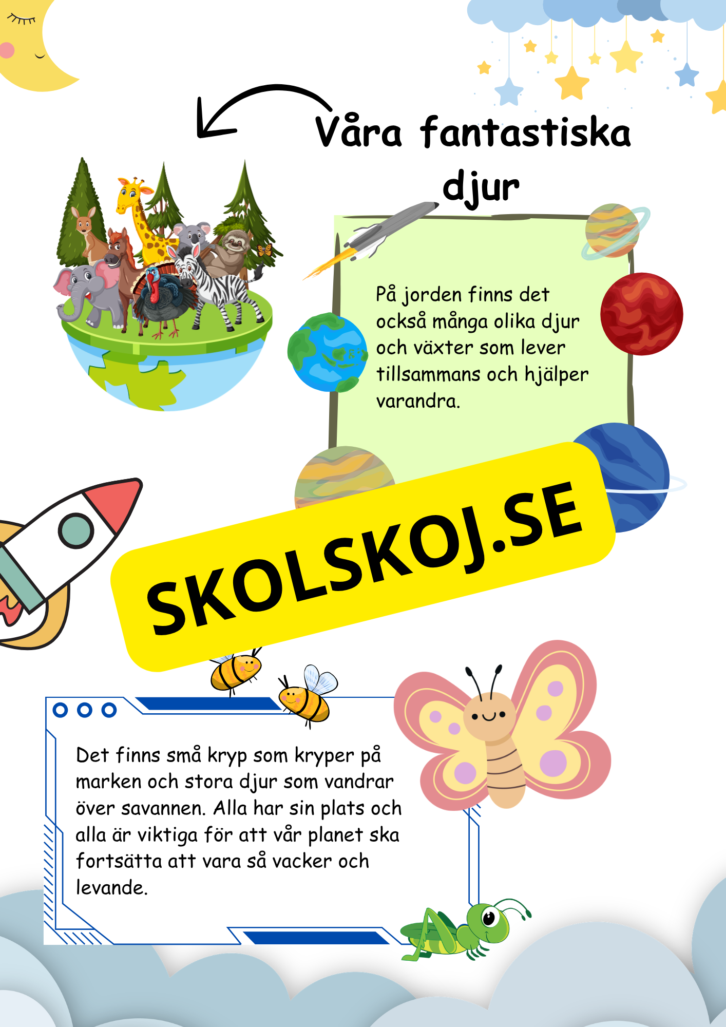 Stort paket - Vårt solsystem - 84 sidor