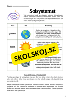 Stort paket - Vårt solsystem - 84 sidor