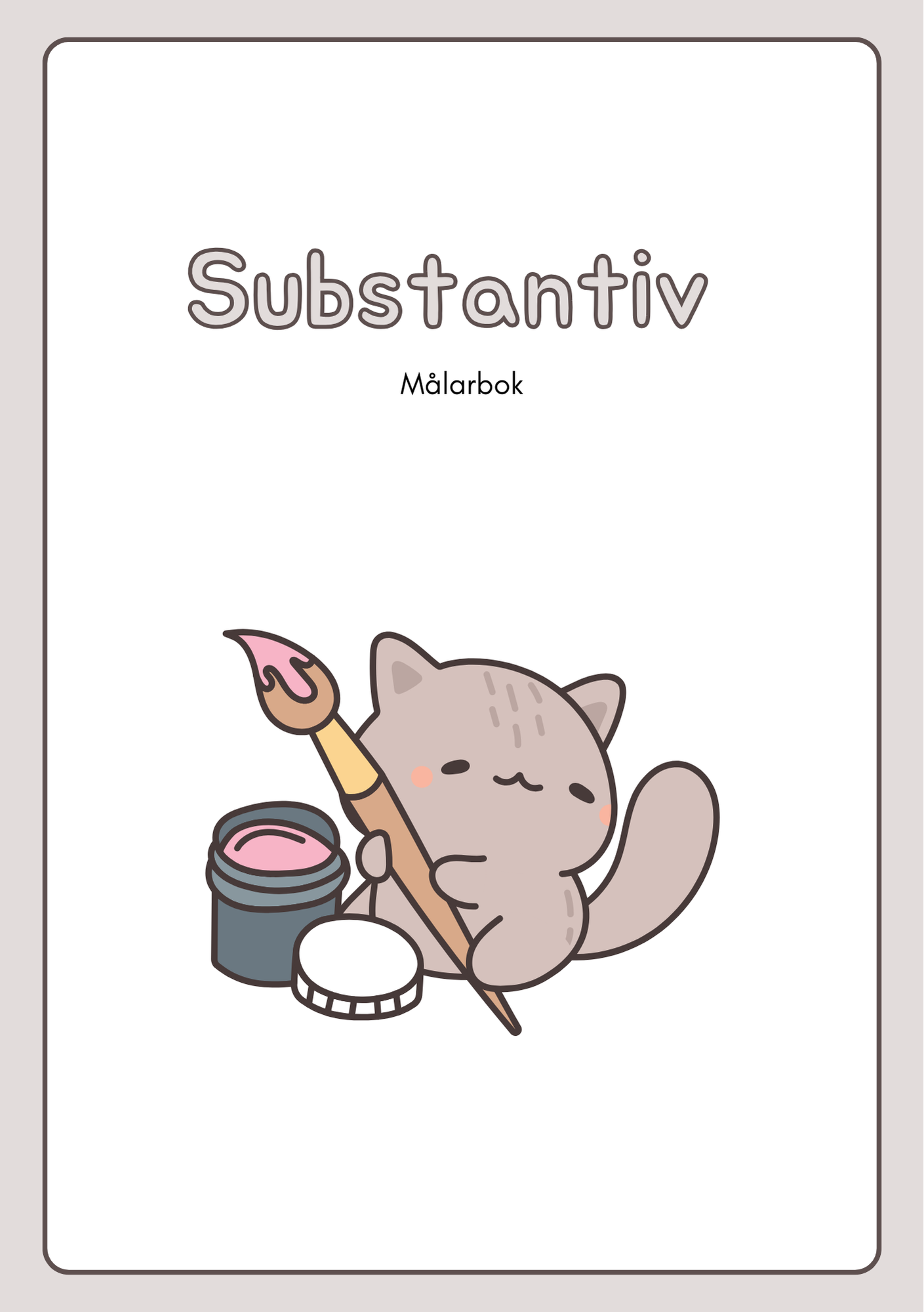 Substantiv - Målarbok