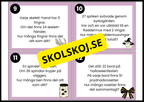 Halloweenmatte – Uppgiftskort för årskurs 4 - 5